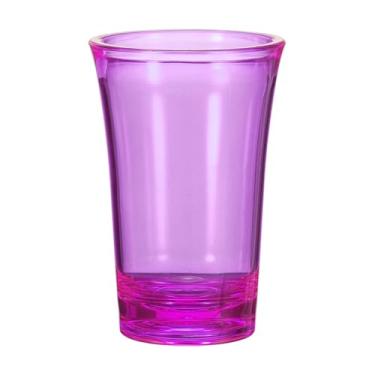 Imagem de HARFINGTON Copos de shot de poliestireno de 34 g, copos de shot ombré, multicoloridos, a granel, para coquetéis, copos redondos, bebidas alcoólicas, roxo