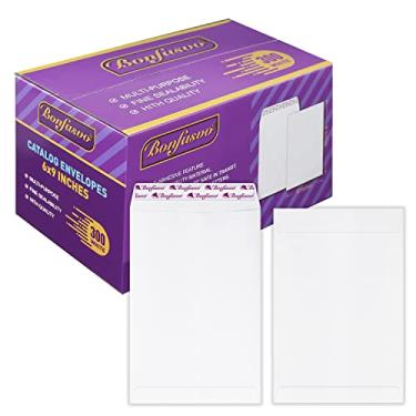 Imagem de Bonfasvo Pacote com 300 envelopes brancos de 6 x 9 cm, para descolar e selar, envelopes de segurança, papel kraft 120GSM, envelopes autoselados para convites, fotos, documentos, fotos, documentos, arquivos
