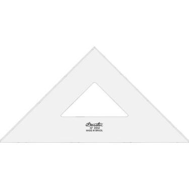Imagem de Esquadro Acrilico 45g. 32cm Trident S/escalas 2532