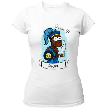 Imagem de Camiseta Baby Look Orixas Cartoon Ogum Ie - Alearts, GG