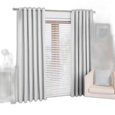 Imagem de Cortina Lana Branca Oxford 300X250 Para Sala/Quarto - Fabritex