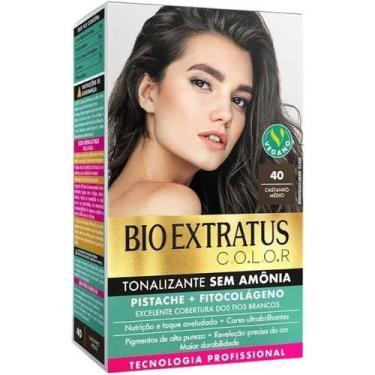 Imagem de Kit Tonalizante Bio Extratus 40 Castanho Médio