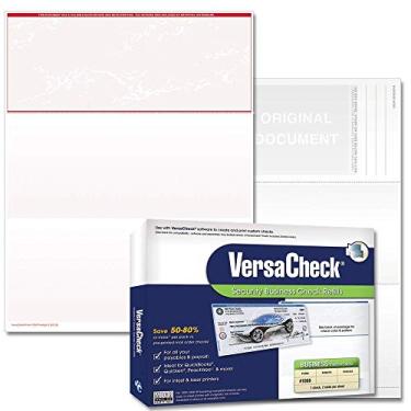 Imagem de VersaCheck Cheques seguros – 1000 verificações de vales de negócios em branco – Borgonha Prestige S – 1000 folhas formulário #1000 – Verifique no topo