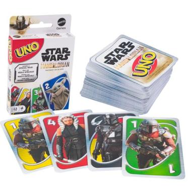 Imagem de Jogo de cartas uno star wars mandalorian divertido card game
