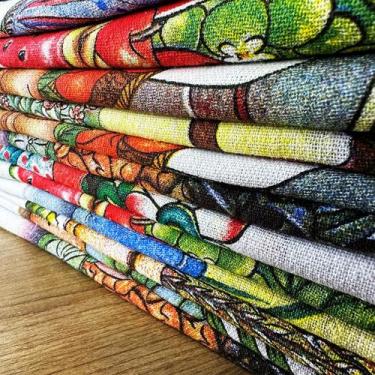 Imagem de Pano De Prato Estampado Kit Com 12 Unidades - IC Comércio