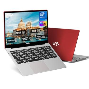 Imagem de NIMO - Portátil para estudantes FHD IPS de 15,6 polegadas, 16 GB de RAM de 1 TB SSD, Intel Pentium Quad-Core N100 (Beat to i3 1115G4, até 3,4 GHz), 2 anos de garantia, impressão digital, teclado