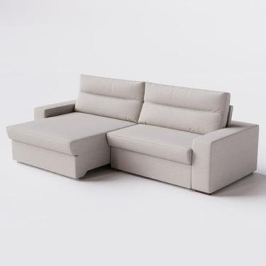 Imagem de Sofá Montreal Retrátil e Reclinável 2,20m em Linho Off White - Home Mo