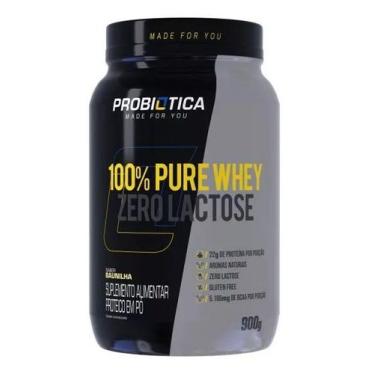Imagem de 100% PURE WHEY ZERO LACTOSE POTE 900g BAUNILHA - PROBIOTICA