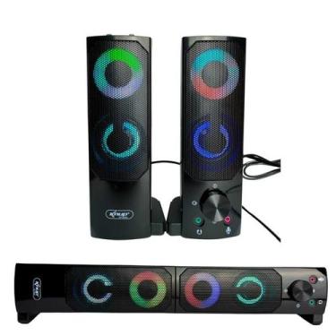 Imagem de Caixa de Som Multimídia Soundbar Alto Falante Knup Gamer Para PC Noteb