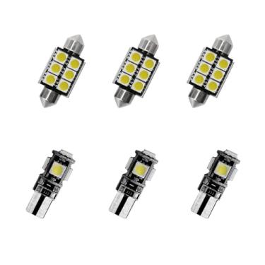 Imagem de 8X-SPEED 6 peças de lâmpada LED interior 5050 chip para Toyota Land_Cruiser1980–1990 caixa de luvas de leitura concluída porta-malas espelho viseira de sol