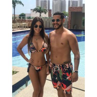 Imagem de Kit casal - Biquini cortininha mais Bermuda da mesma estampa - Keep Co