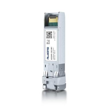 Imagem de Alwong Transceptor SFP+ 10GBase-SR, módulo multimodo 10G SFP+ para LC, 850 nm até 300 m, para Cisco SFP-10G-SR, Ubiquiti UniFi UF-MM-10G, Mikrotik S+85DLC03D, Meraki, Netgear, D-Link e mais, 1 pacote