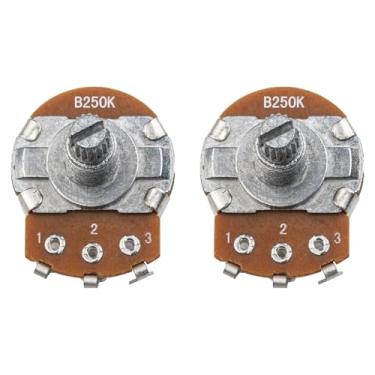 Imagem de DIAO79NI Potenciômetro de guitarra de eixo dividido de 18 mm B250K – Controle de volume/tom, para Squier/Epiphone/Ibanez (conjunto de 2)