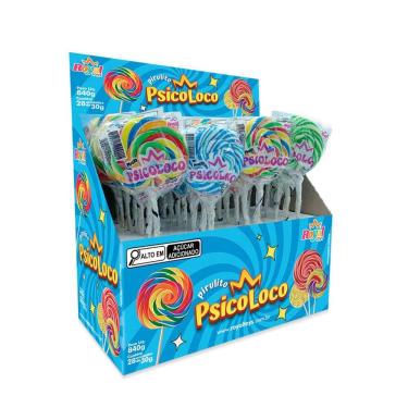 Imagem de Pirulito Colorido Grande 30 gr - Kit com 28 unidades