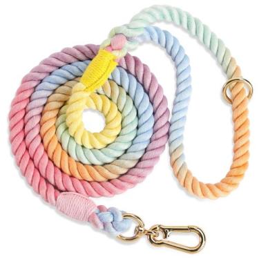 Imagem de Coleira para cães NUGUTIC Rope de algodão trançado feito à mão de 1,8 