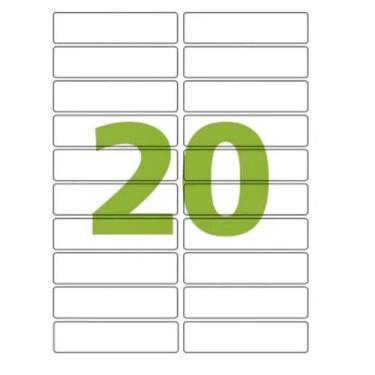 Imagem de Etiqueta Adesiva Carta Com 20 Etiquetas Colacril Cc181 Cor Branco