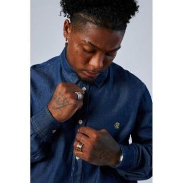Imagem de Camisa Easy Oxford Denim Ml Flamengo Reserva-Masculino