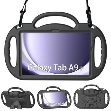Imagem de MOXOTEK Capa infantil para tablet Samsung Galaxy Tab A9 Plus de 11 polegadas 2023, capa protetora durável à prova de choque com alça de ombro para Galaxy Tab A9+ 11 polegadas 2023 (SM-X210/X216/X218),