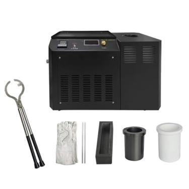 Imagem de Forno de derretimento rápido de 2 kg com resfriador de água interno e controle de temperatura para joias de metal que derretem até 1200 °C