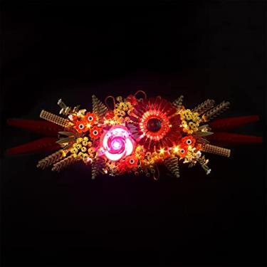 Imagem de BrickBling Kit de luz LED para peças centrais de flores secas Lego Icons 10314, iluminação criativa compatível com conjunto de plantas artificiais Lego (apenas luzes, sem modelo)