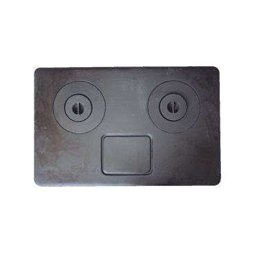 Imagem de Chapa Fogão A Lenha 2 Furos Com Redução Multiuso 92X59Cm