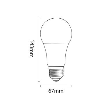Imagem de 10 Lâmpadas Led Tkl 90 15w - Taschibra 3000k (amarela)