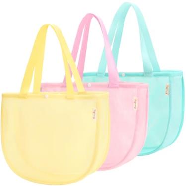 Imagem de Tagitary Sacos De Conchas De Praia De Malha Para Brinquedos De Praia Para Crianças, Brinquedos De Areia Para Crianças, Bolsa De Tesouro Essencial Para Praia, Bolsa De Piscina, Bolsa De Armazenamento