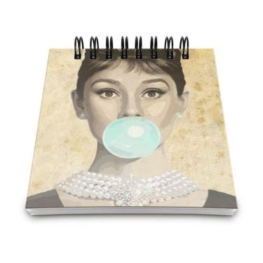 Imagem de Bloco De Anotações Retrô Audrey Hepburn
