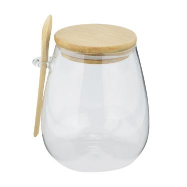 Imagem de Porta Mantimento Em Vidro Borossilicato Com Tampa E Colher Em Bambu 400ml 29142 - Dynasty