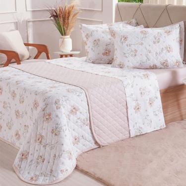Imagem de Kit Colcha King 200 Fios Estampada 260x280cm Lyrical