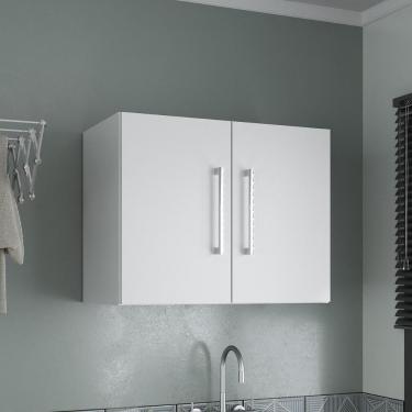Imagem de Armário De Lavanderia Aéreo Com 2 Portas 57cm Multimóveis Cr30039 Branco