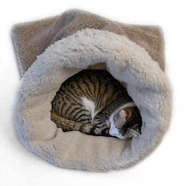 Imagem de Cama para pet toca Para Gatos Saco De Dormir Pelúcia Dupla Conf. taman