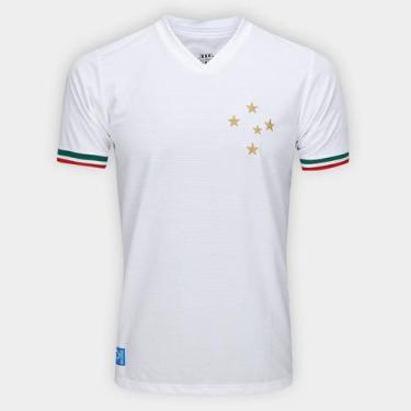 Imagem de Camisa Cruzeiro RetrôMania Palestra II Masculina, Branco, GG