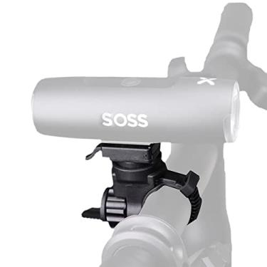 Imagem de Suporte de montagem de farol de bicicleta compatível com XOS S XL-400 Farol LD09 Adaptador Tailight Flex Montagem firme para guidão externo Suporte de lanterna de guidão Alça ajustável Suporte de luz