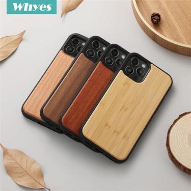 Imagem de Bamboo Phone Case para iPhone, Madeira Maciça, iPhone 11, 12, 13, 14 P