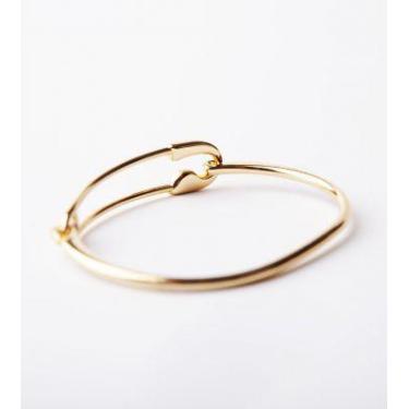 Imagem de Bracelete em Banho de Ouro com Formato de Alfinete - Madame Jô Semijoi