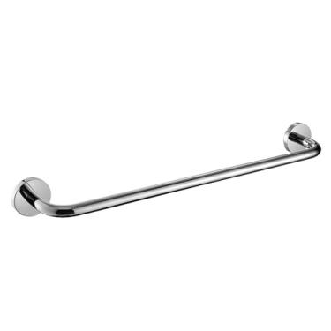 Imagem de Conjunto de espelho cromado para banheiro - Toalheiro, porta-lenços, prateleira de vidro com saboneteira - Acessórios modernos de 6 peças, Toalheiro individual