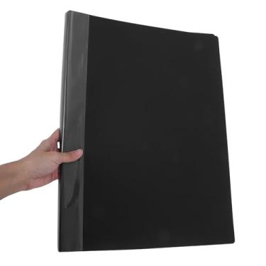 Imagem de TEHAUX Pasta A3 com 20 capas de plástico transparente – Organizador de documentos para pasta de fichário – Protetores de folha de plástico para apresentação, arte, escola, escritório, uso preto