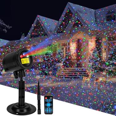 Imagem de Xikec Projetor De Luzes Natal A Laser Para Áreas Externas, Paisagem Vaga-Lume Móvel Jardim Ao Ar Livre À Prova D'Água Rgb, Luz Decoração Com Controle Remoto