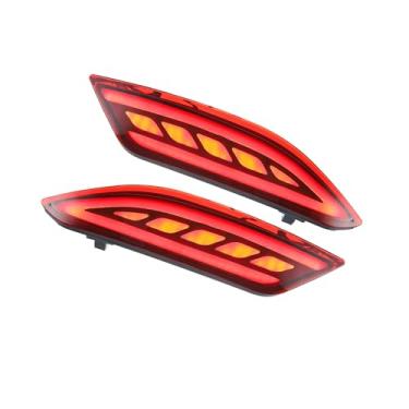Imagem de Motoforti Refletor de para-choque traseiro LED luz de seta de freio de neblina 33505T7SA01 33555T7SA01 vermelho amarelo para Honda HR-V 2015-2021 lente vermelha (conjunto de 2) de longa duração