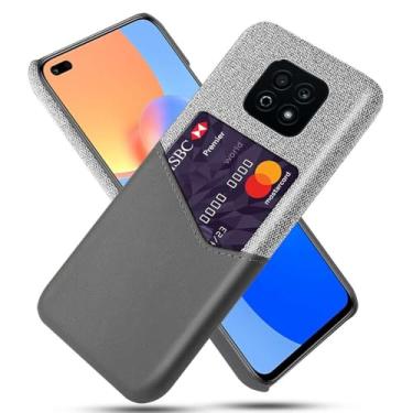 Imagem de Capa para Honor Play 5 Youth,Anti-deslizamento,Proteção contra quedas de 360°,Resistência à impressão digital,Tela e caso de couro PU com 1 slot de cartão atrás-Gray