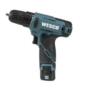 Imagem de Parafusadeira/Furadeira Wesco WS2556 12V com Mandril 10mm, LED, 700 RPM, Bateria 1.3Ah e Carregador Bivolt – Compacta e Leve