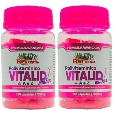 Imagem de Kit 2 Vitalid Mulher Polivitamínico De A - Z 200 Cápsulas - Rei Terra