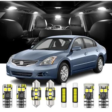 Imagem de 18 peças de substituição de luzes LED interiores para Nissan Maxima 2004-2008 lâmpada interna de LED branca com ferramenta de instalação