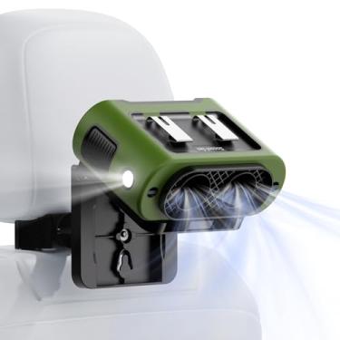 Imagem de Socool Ventilador de carro portátil de 14500 mAh bateria recarregável, clipe no encosto de cabeça do assento do carro 360 rotativo, ventiladores do banco traseiro de 5 velocidades para resfriamento