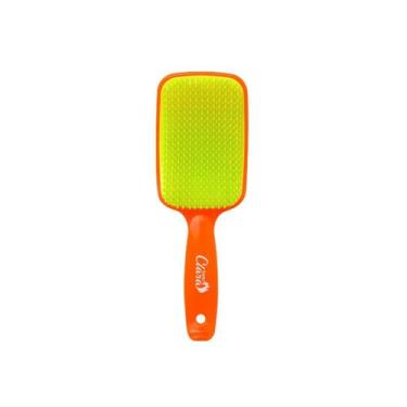Imagem de Escova de Cabelo Flex Color Cerdas Flexíveis Laranja e verde - SANTA C