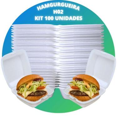 Imagem de Hamburgueira Isopor H02 Multiuso Delivery Bar Restaurante Lanchonete 1