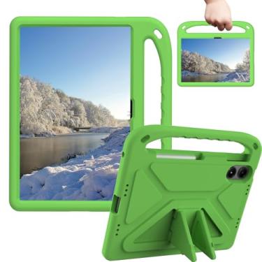 Imagem de Sfulatdc Capa para tablet adequada para crianças, com alça e suporte, à prova de choque, compatível com Xiaomi Redmi Pad Pro 12,1 polegadas, verde