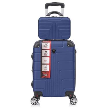 Imagem de Kit Mala De Viagem Bordo PP 8kg e Frasqueira P Luxo Tripx, Azul