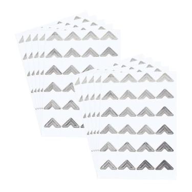 Imagem de GSHLLO 240 peças adesivos pequenos autoadesivos para cantos de fotos papel protetor de canto álbum de fotos cantos de montagem adesivos de canto de diário decorativo scrapbook suprimentos adesivos de